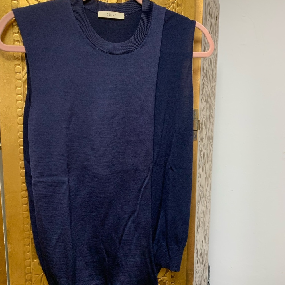 Celine Deep Blue Knit Top
